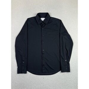 Ministry Of Supply Dress Shirt Mens Medium Black Button Down Performance Stretch